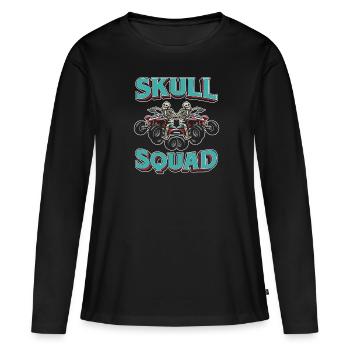 Quad - T-shirt manches longues Premium bio Femme - noir - Devant - Julia (174cm)