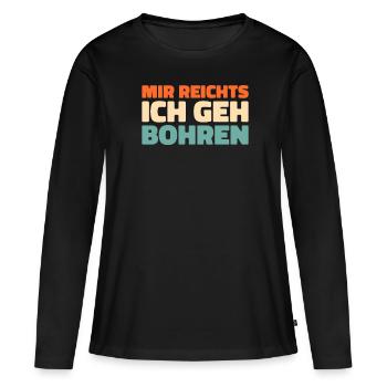 Dentiste dentiste J’en ai assez, je vais percer - T-shirt manches longues Premium bio Femme - noir - Devant - Julia (174cm)