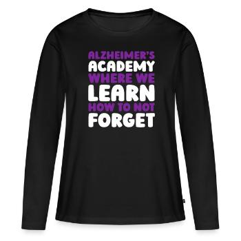 Maladie d’Alzheimer - T-shirt manches longues Premium bio Femme - noir - Devant - Julia (174cm)