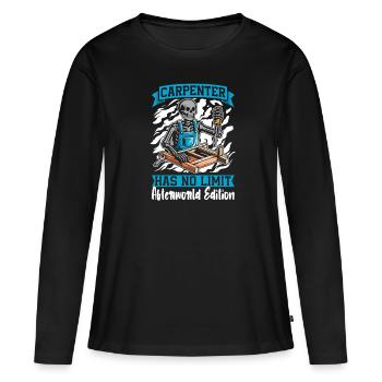 Charpentier Charpentier Charpentier Squelette de charpentier - T-shirt manches longues Premium bio Femme - noir - Devant - Julia (174cm)