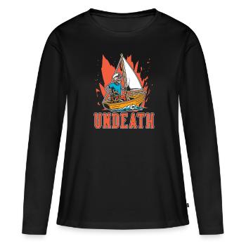 Sailing Sailor Sailboat Undeath - Women's Premium Organic Long Sleeve Shirt - black - Front - Julia (174cm)