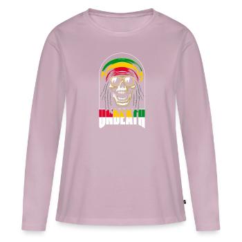 Reggae Skull Undeath - Women's Premium Organic Long Sleeve Shirt - dusky pink - Front - Julia (174cm)