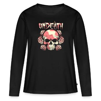 Jeu de société Jeu de société Undeath - T-shirt manches longues Premium bio Femme - noir - Devant - Julia (174cm)