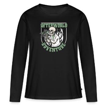 Entomology Entomologist Insect Skeleton - Women's Premium Organic Long Sleeve Shirt - black - Front - Julia (174cm)
