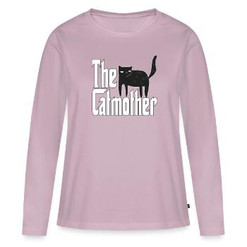 Cat Mom The Catmother Crazy Cat Mother Kitty Mommy - Women's Premium Organic Long Sleeve Shirt - dusky pink - Front - Julia (174cm)