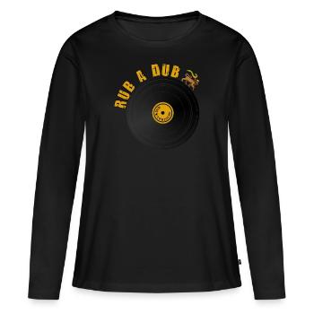 Roots Dub Reggae - Frauen Premium Bio Langarmshirt - Schwarz - Vorne - Julia (174cm)