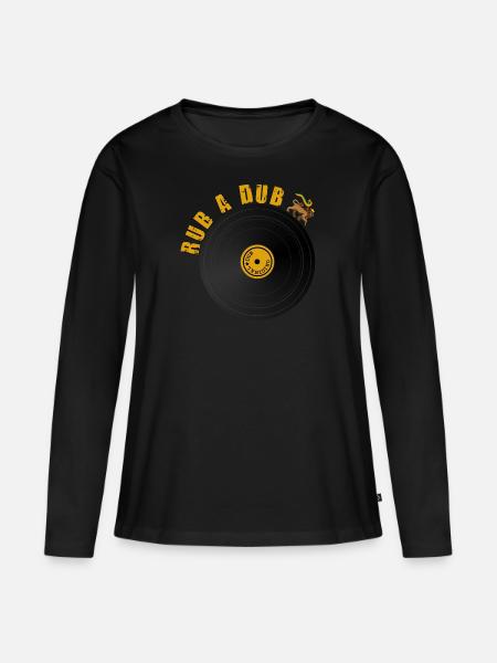 Roots Dub Reggae - Frauen Premium Bio Langarmshirt - Schwarz