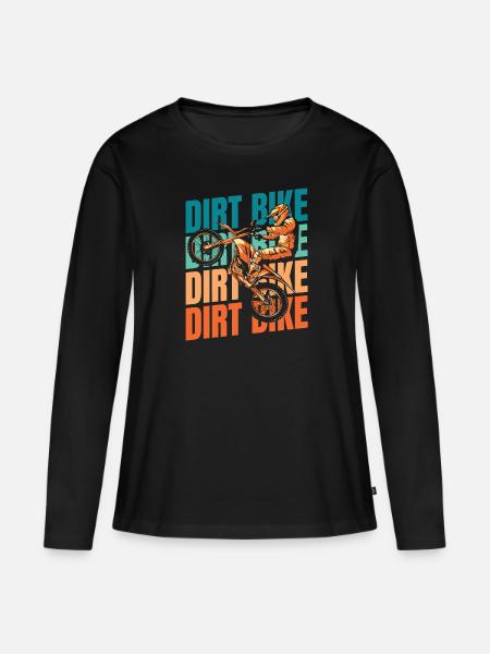 Mx Motocross Dirt Bike - Women's Premium Organic Long Sleeve Shirt - black