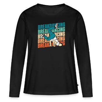 Breakdance Breakdancer Breakdancing - T-shirt manches longues Premium bio Femme - noir - Devant - Julia (174cm)