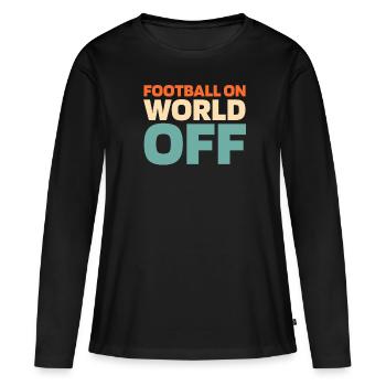 Football américain Football sur World Off - T-shirt manches longues Premium bio Femme - noir - Devant - Julia (174cm)