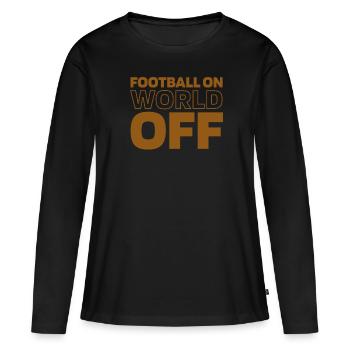 Football américain Football sur World Off - T-shirt manches longues Premium bio Femme - noir - Devant - Julia (174cm)