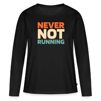 Ultramarathon - Women's Premium Organic Long Sleeve Shirt - black - Front - Julia (174cm)