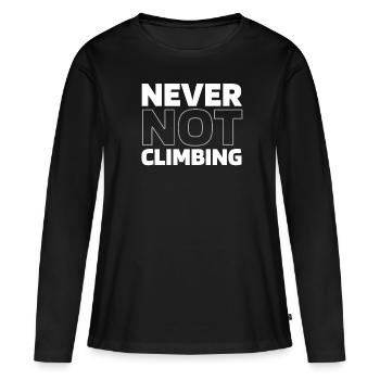 Klettern Kletterer - Frauen Premium Bio Langarmshirt - Schwarz - Vorne - Julia (174cm)