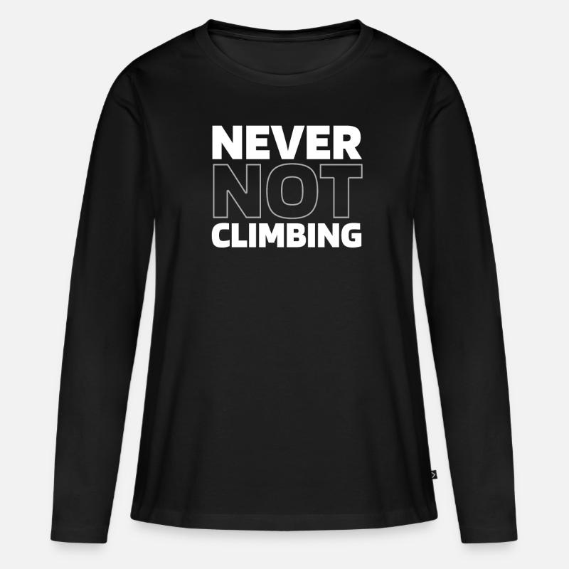 Klettern Kletterer - Frauen Premium Bio Langarmshirt - Schwarz