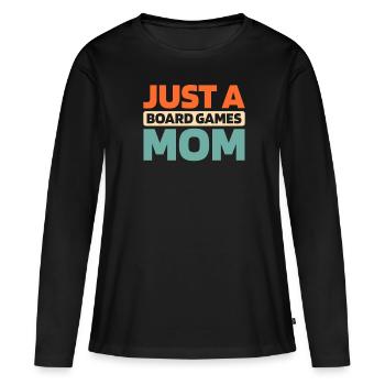 Jeu de société Jeu de société - T-shirt manches longues Premium bio Femme - noir - Devant - Julia (174cm)