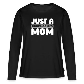Jeu de société Jeu de société - T-shirt manches longues Premium bio Femme - noir - Devant - Julia (174cm)