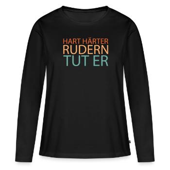 Rudern Ruderer - Frauen Premium Bio Langarmshirt - Schwarz - Vorne - Julia (174cm)