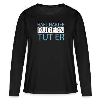 Rudern Ruderer - Frauen Premium Bio Langarmshirt - Schwarz - Vorne - Julia (174cm)