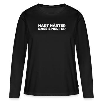 Bassist Bass Gitarre Basser - Frauen Premium Bio Langarmshirt - Schwarz - Vorne - Julia (174cm)