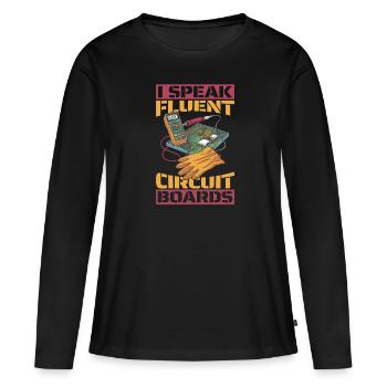 Electrical engineer - Women's Premium Organic Long Sleeve Shirt - black - Front - Julia (174cm)