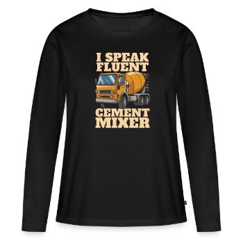 Ouvrier du bâtiment - T-shirt manches longues Premium bio Femme - noir - Devant - Julia (174cm)