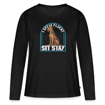 Dresseur d’animaux - T-shirt manches longues Premium bio Femme - noir - Devant - Julia (174cm)