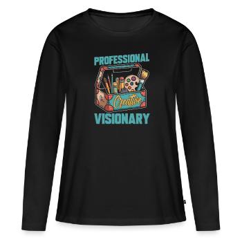 Creative Director - Women's Premium Organic Long Sleeve Shirt - black - Front - Julia (174cm)