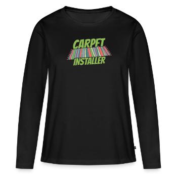 Carpet Installer Kader - Women's Premium Organic Long Sleeve Shirt - black - Front - Julia (174cm)