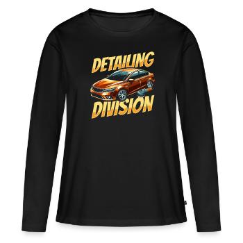 Équipe d’esthétique automobile - T-shirt manches longues Premium bio Femme - noir - Devant - Julia (174cm)