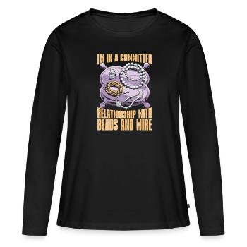 Fabrication de bijoux - T-shirt manches longues Premium bio Femme - noir - Devant - Julia (174cm)