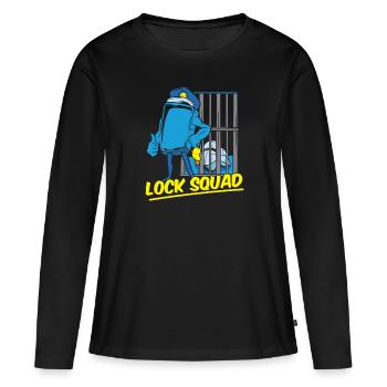 Cadre des gardiens de prison - T-shirt manches longues Premium bio Femme - noir - Devant - Julia (174cm)