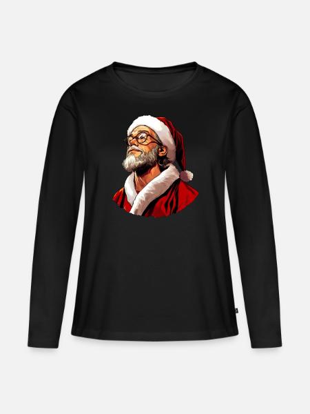 Jesu Weihnachten - Frauen Premium Bio Langarmshirt - Schwarz