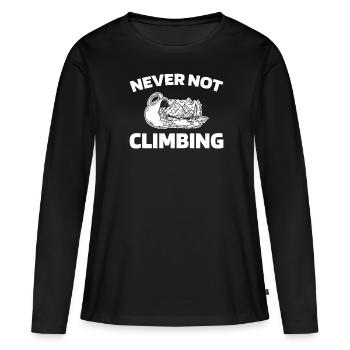 Klettern Kletterer - Frauen Premium Bio Langarmshirt - Schwarz - Vorne - Julia (174cm)