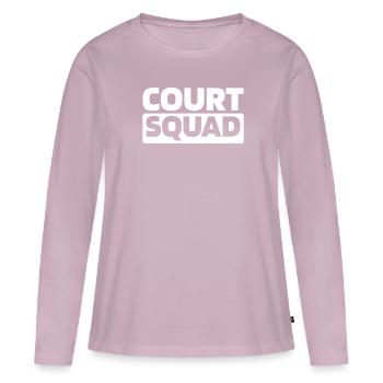 Escouade de nutritionnistes - T-shirt manches longues Premium bio Femme - rose poudré - Devant - Julia (174cm)