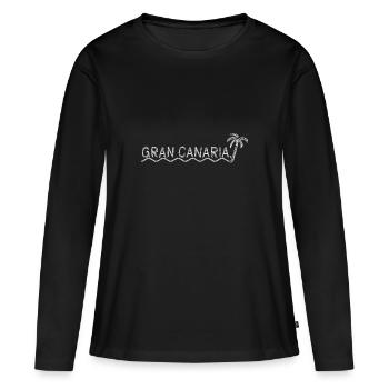 Gran Canaria - Frauen Premium Bio Langarmshirt - Schwarz - Vorne - Julia (174cm)