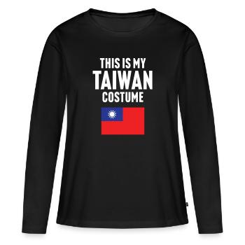C’est mon costume de Taïwan - T-shirt manches longues Premium bio Femme - noir - Devant - Julia (174cm)