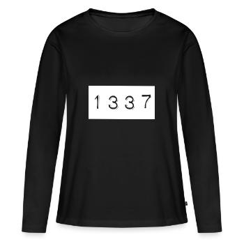 1337 Cs:Go Shirt, super Geschenkidee - Frauen Premium Bio Langarmshirt - Schwarz - Vorne - Julia (174cm)