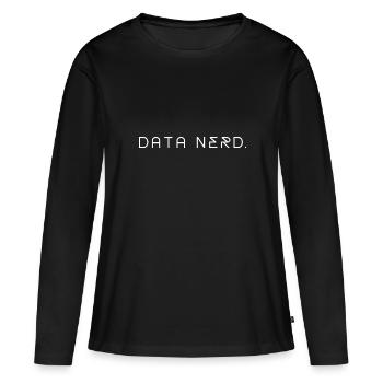 "Data Nerd" | Data Scientist - Frauen Premium Bio Langarmshirt - Schwarz - Vorne - Julia (174cm)