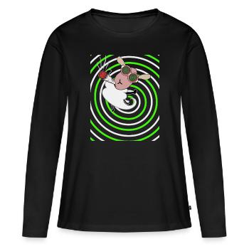 Mouton Stoner - T-shirt manches longues Premium bio Femme - noir - Devant - Julia (174cm)