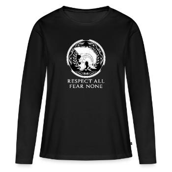 Centurion romain - T-shirt manches longues Premium bio Femme - noir - Devant - Julia (174cm)