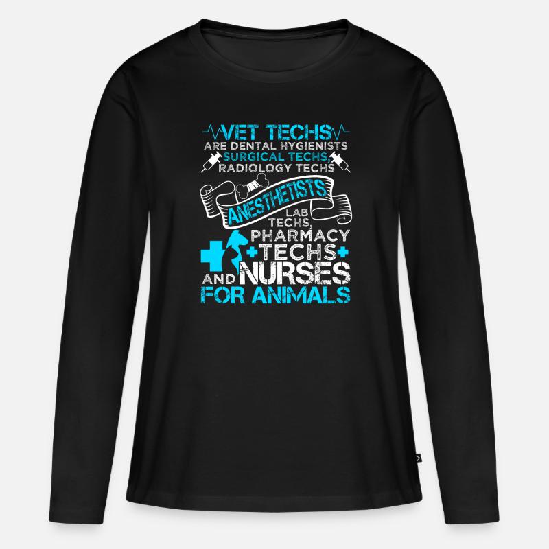 Vet Tech Veterinary Technician Job Title - Frauen Premium Bio Langarmshirt - Schwarz