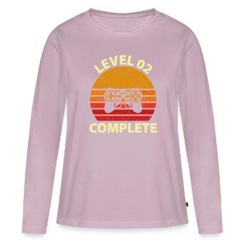 Level 2 Complete Vintage Tee Celebrate 2nd Wed - Women's Premium Organic Long Sleeve Shirt - dusky pink - Front - Julia (174cm)