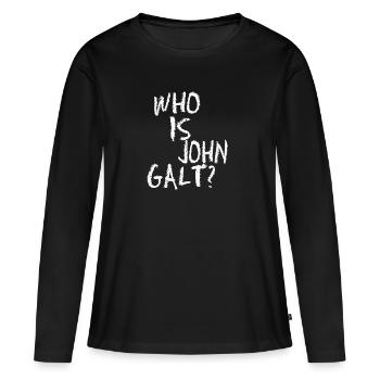 Je suis John Galt Midas Mulligan Cadeau - T-shirt manches longues Premium bio Femme - noir - Devant - Julia (174cm)