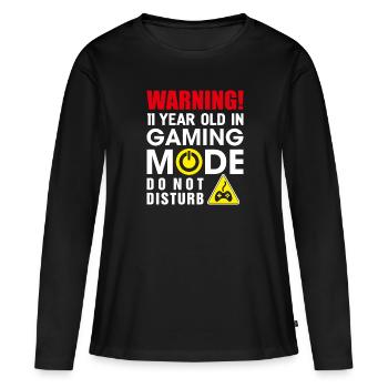 11. Geburtstagsgeschenk für Jungen & Mädchen 11 Jahre altes Fu - Frauen Premium Bio Langarmshirt - Schwarz - Vorne - Julia (174cm)