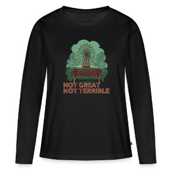 Not Great Not Terrible 3.6 Roentgen Tchernobyl - T-shirt manches longues Premium bio Femme - noir - Devant - Julia (174cm)