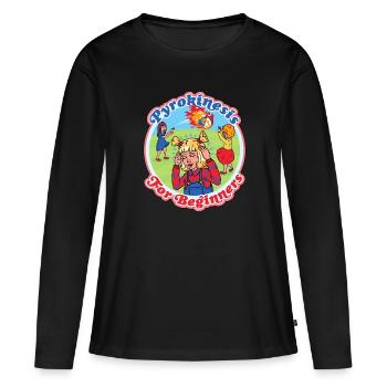 Pyrokinésie pour débutants Classic - T-shirt manches longues Premium bio Femme - noir - Devant - Julia (174cm)