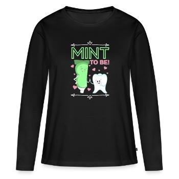 Médecin dentaire Dental Dentiste - T-shirt manches longues Premium bio Femme - noir - Devant - Julia (174cm)