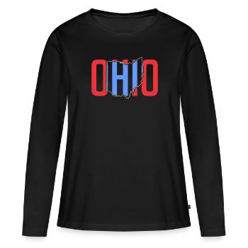 Ohio Cleveland Amérique Cincinnati Ohio State - T-shirt manches longues Premium bio Femme - noir - Devant - Julia (174cm)