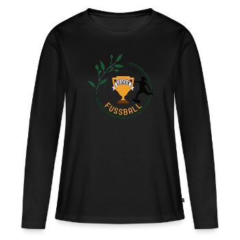 Fussball Siegerin Fußball Sieg Spiel Spielerin - Frauen Premium Bio Langarmshirt - Schwarz - Vorne - Julia (174cm)