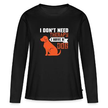 Amateurs de chiens, sports canins, école canine - T-shirt manches longues Premium bio Femme - noir - Devant - Julia (174cm)